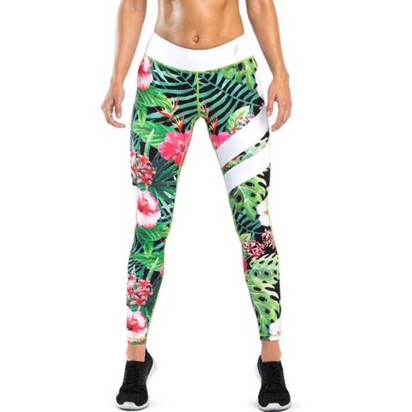 DoYouEven Jungle Floral Palm High Rise Leggings - Picture 3 of 14
